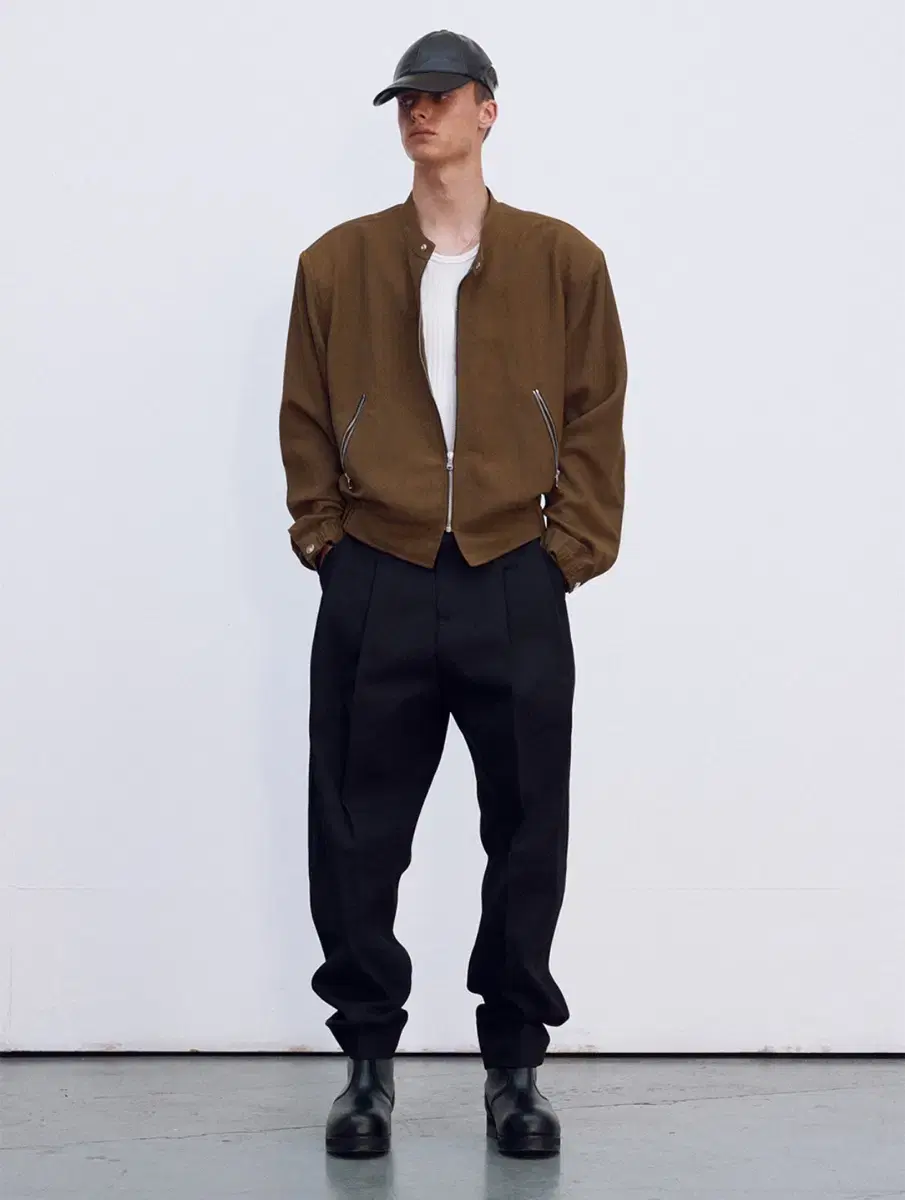 Recto Drilled Cotton Double Tucked Pants