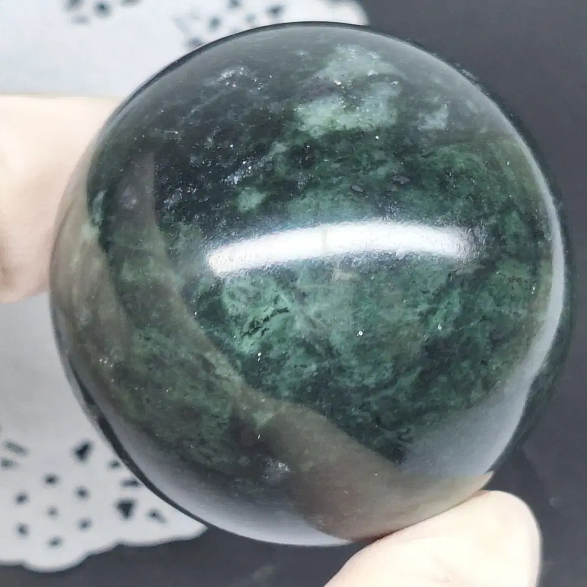 천연 세르펜타인 sphere 40mm 96g/팔랑귀되지않는 독립에너지발산