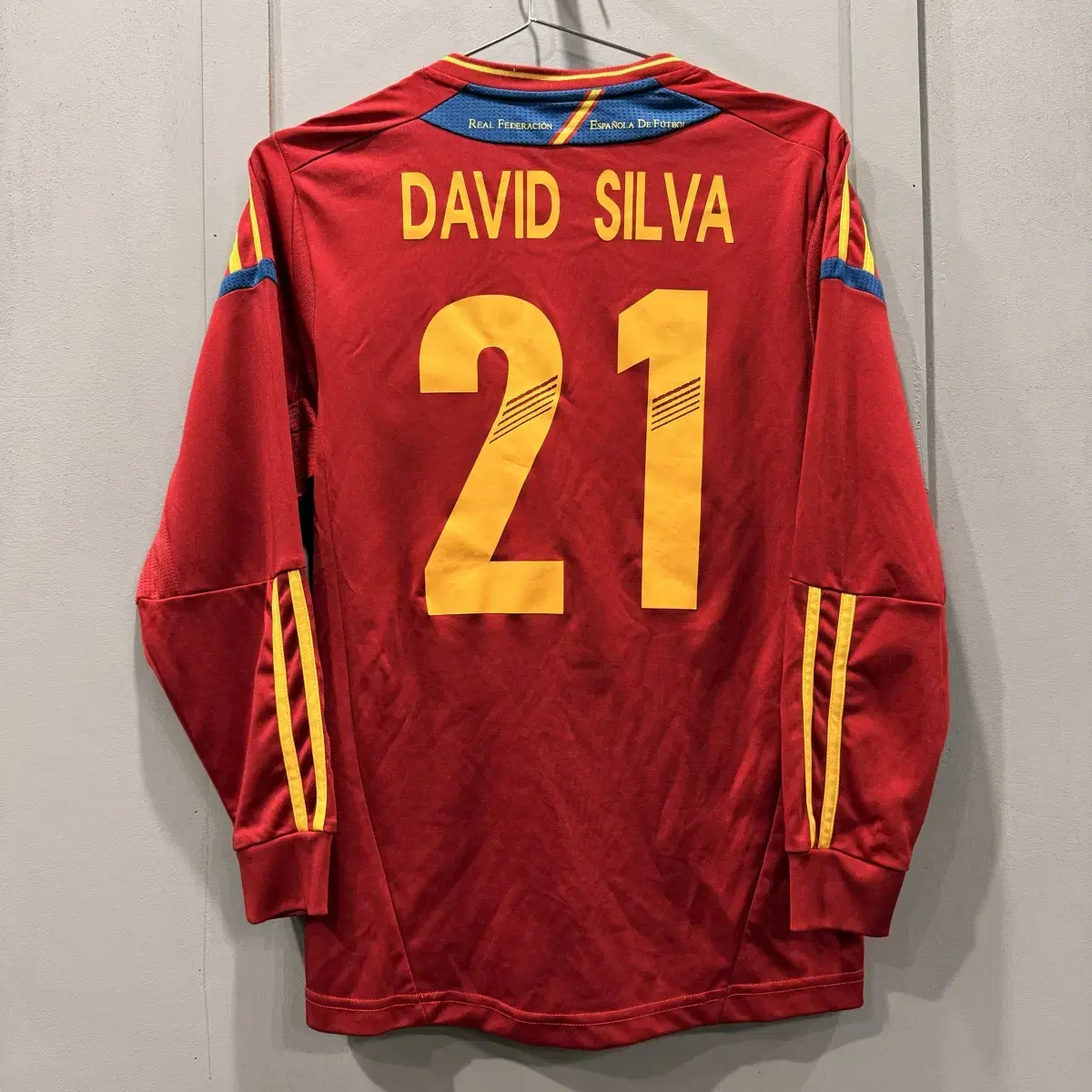 S 스페인 축구팀 DAVID SILVA 21 데이비드 실바 마킹 유니폼