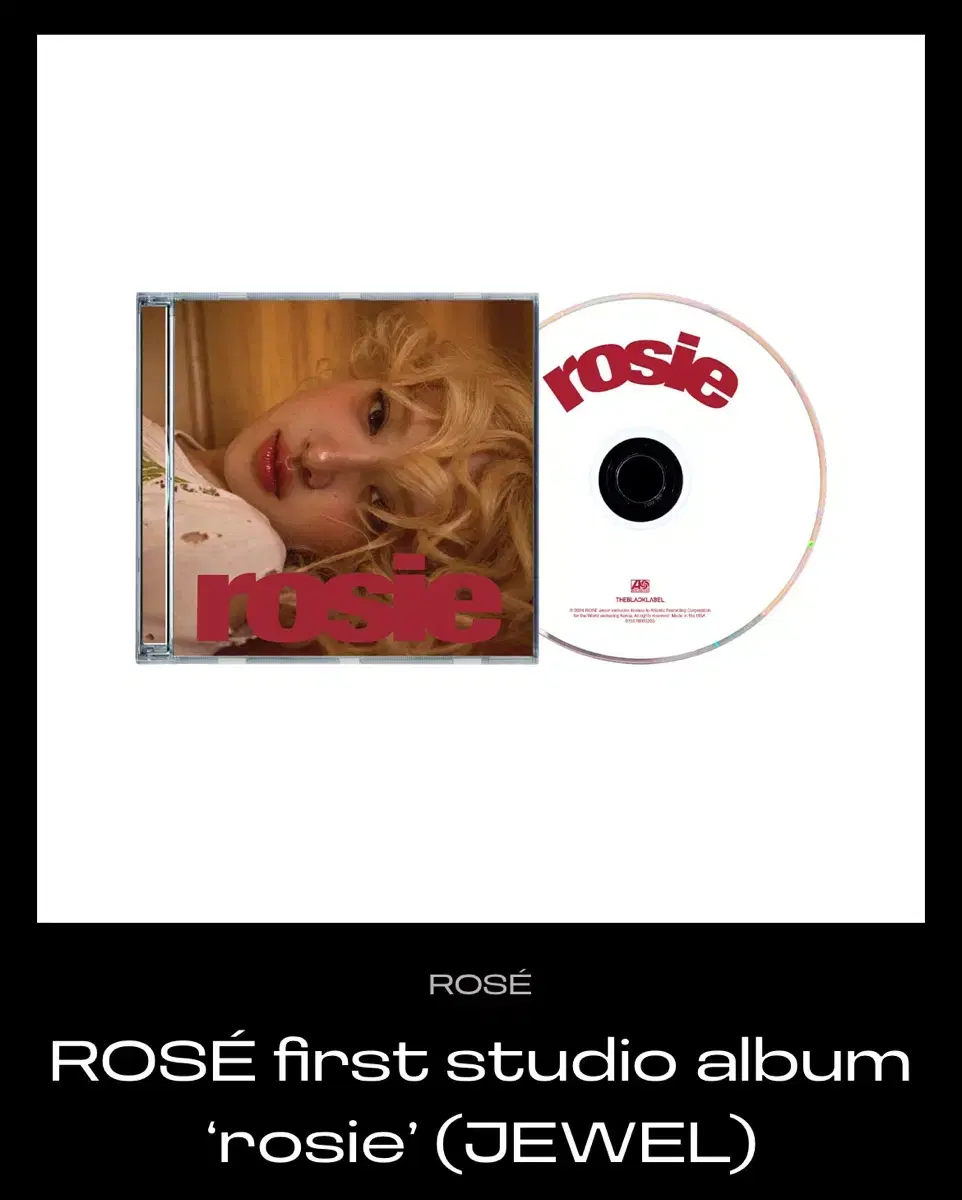 원가이하,미개봉)블랙핑크 로제 rosie jewel 앨범 cd