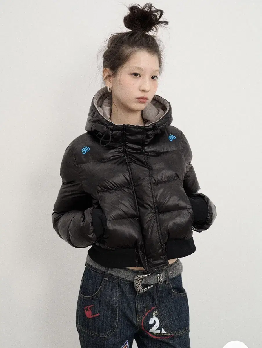 테스트메커니즘Short Cotton Padded Jacket 블랙 M