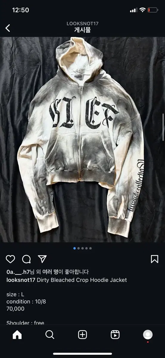 Dirty bleeched crop hoodie jacket