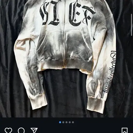 Dirty bleeched crop hoodie jacket