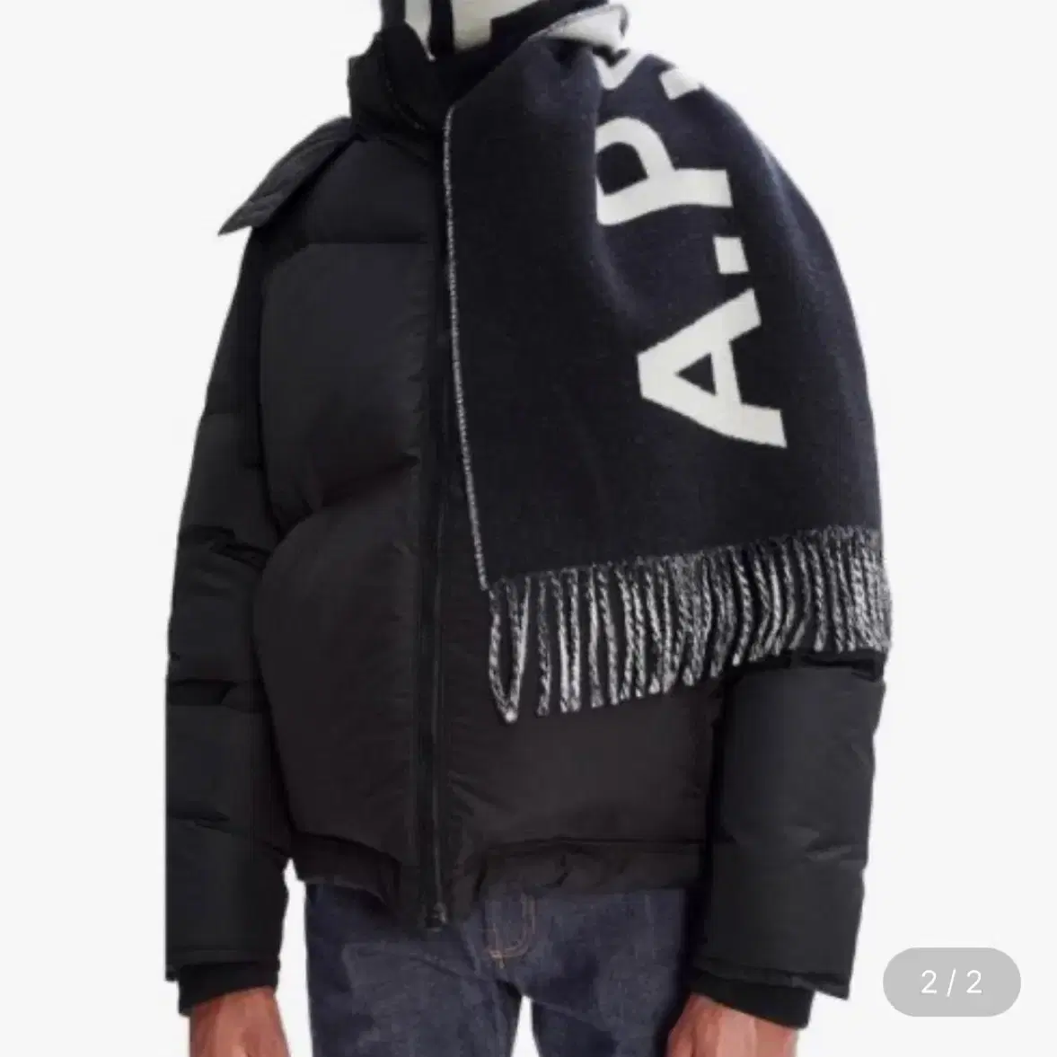 A.P.C. 21FW 로고 울 머플러