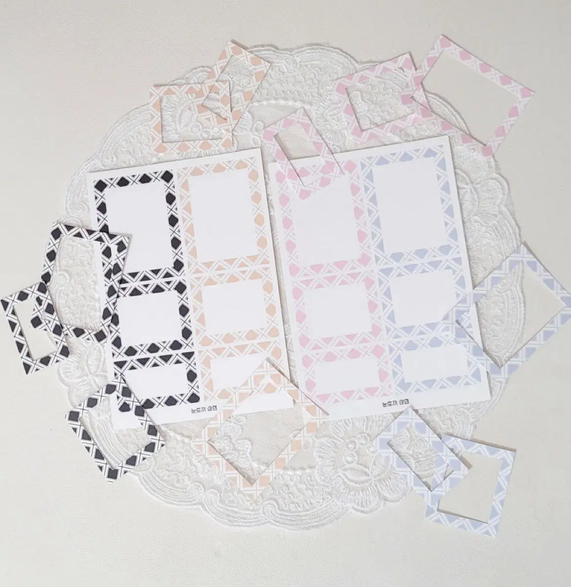 [Snow Rabbit Shop] Double Square Label Paper 2Pcs