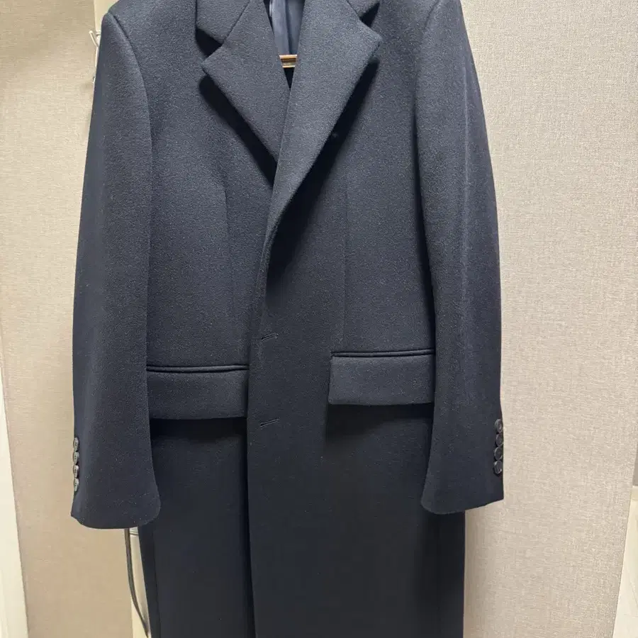 마마가리 CASHMERE SINGLE COAT - DARK NAVY (C