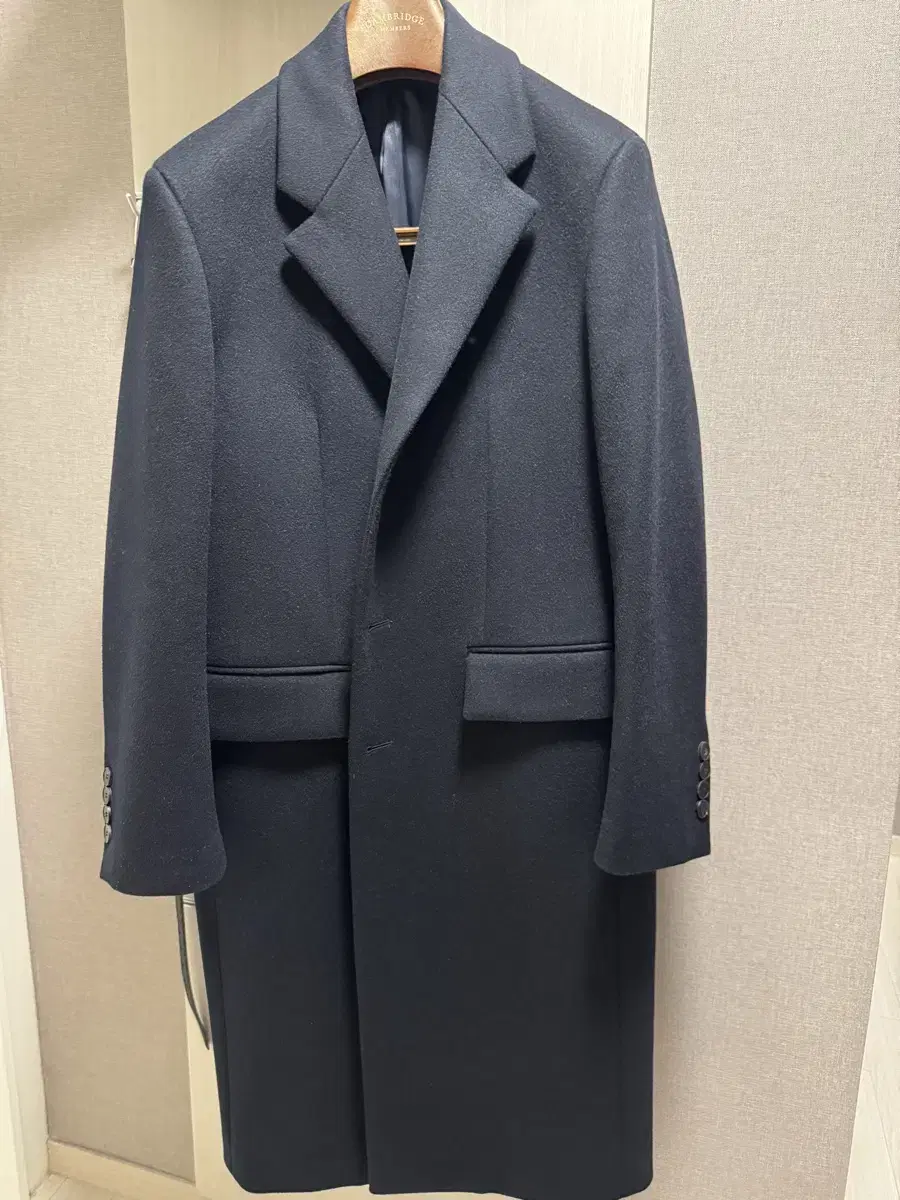 마마가리 CASHMERE SINGLE COAT - DARK NAVY (C