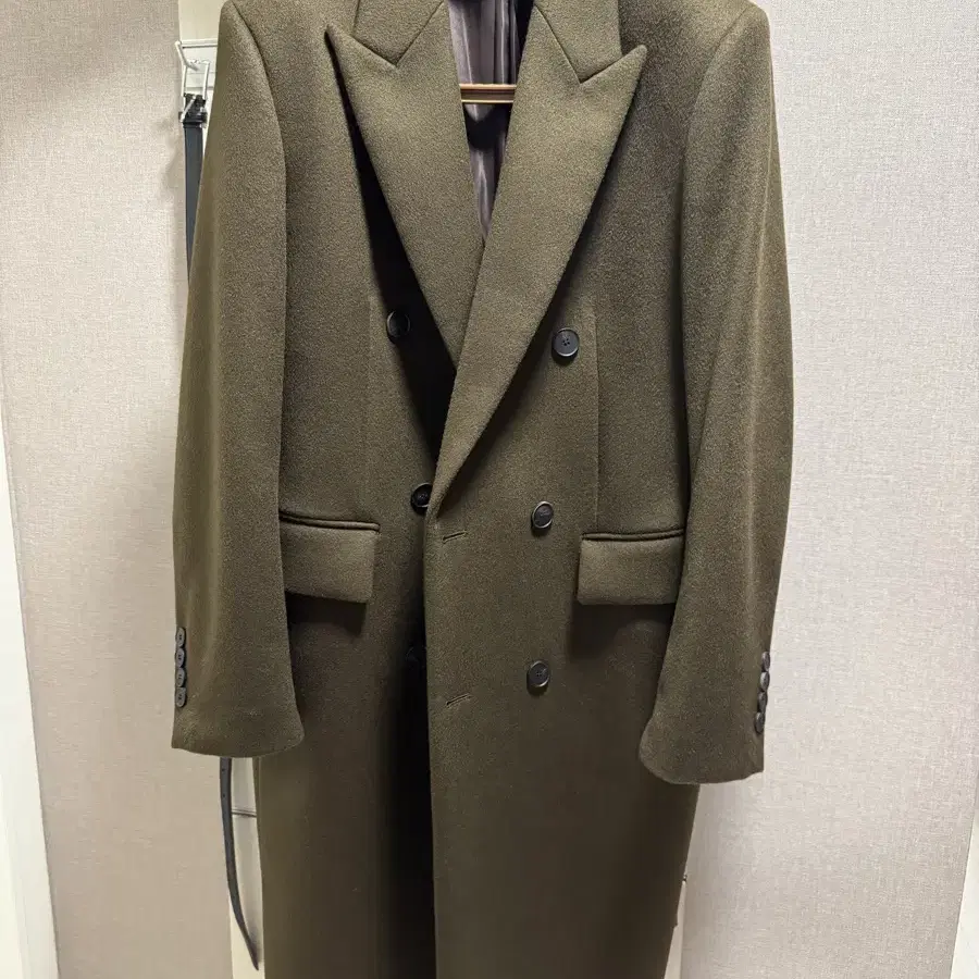 마마가리 CASHMERE DOUBLE COAT - DARK BRWON (