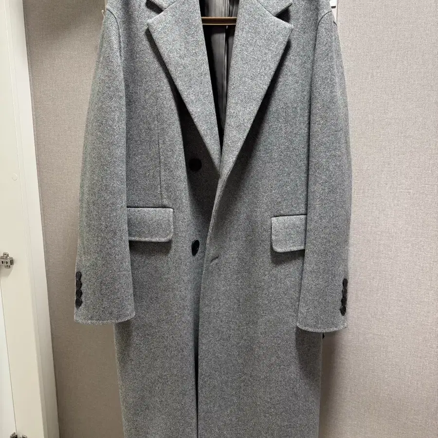 마마가리 OVERFIT HAND-MADE COAT - GREY HERRI