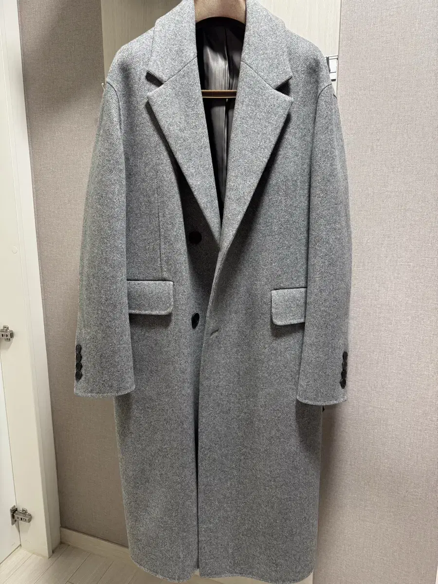 마마가리 OVERFIT HAND-MADE COAT - GREY HERRI