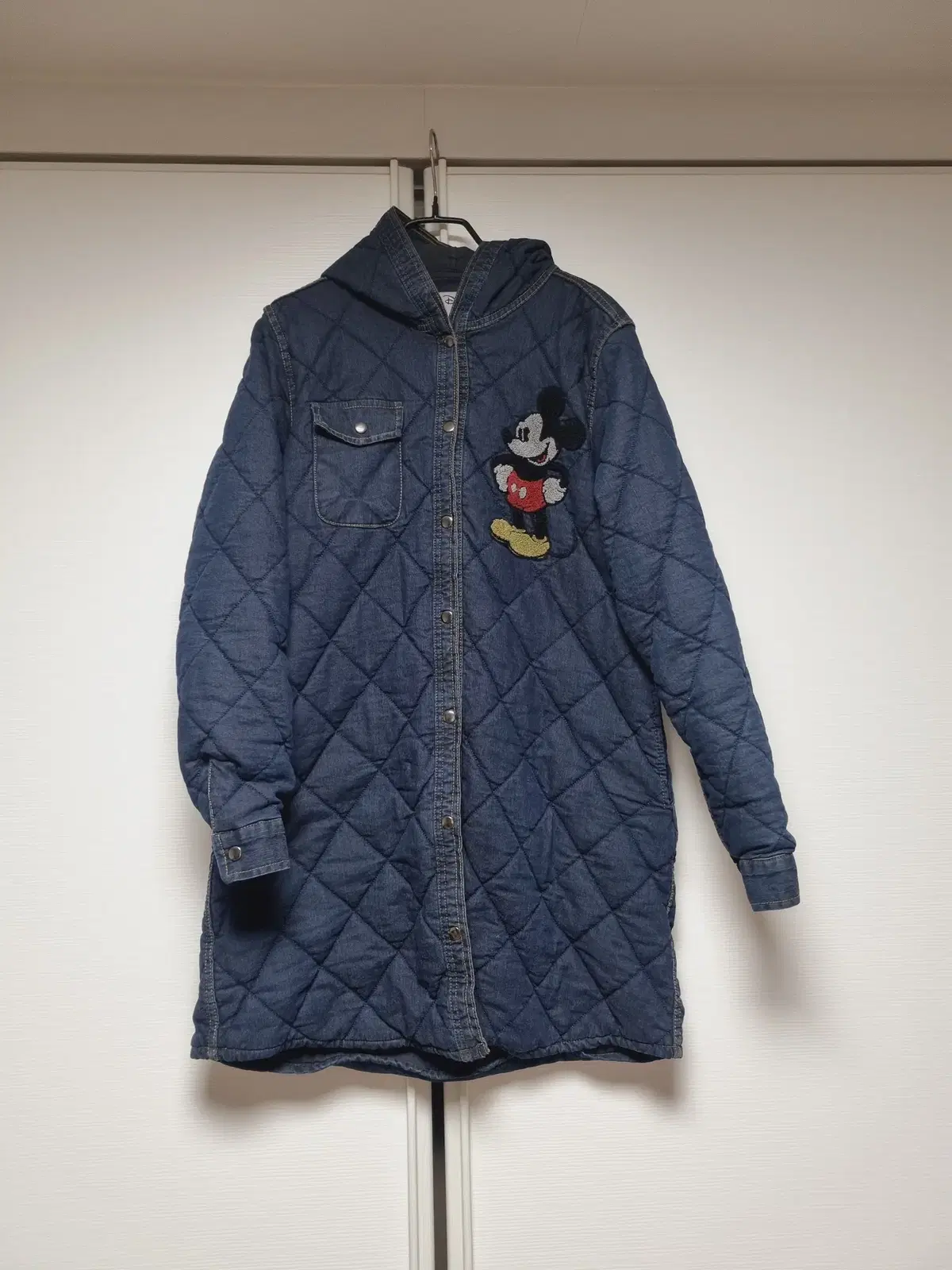 Brand New) Disney Authentic Quilted Cotton Padded Jeans Jacket