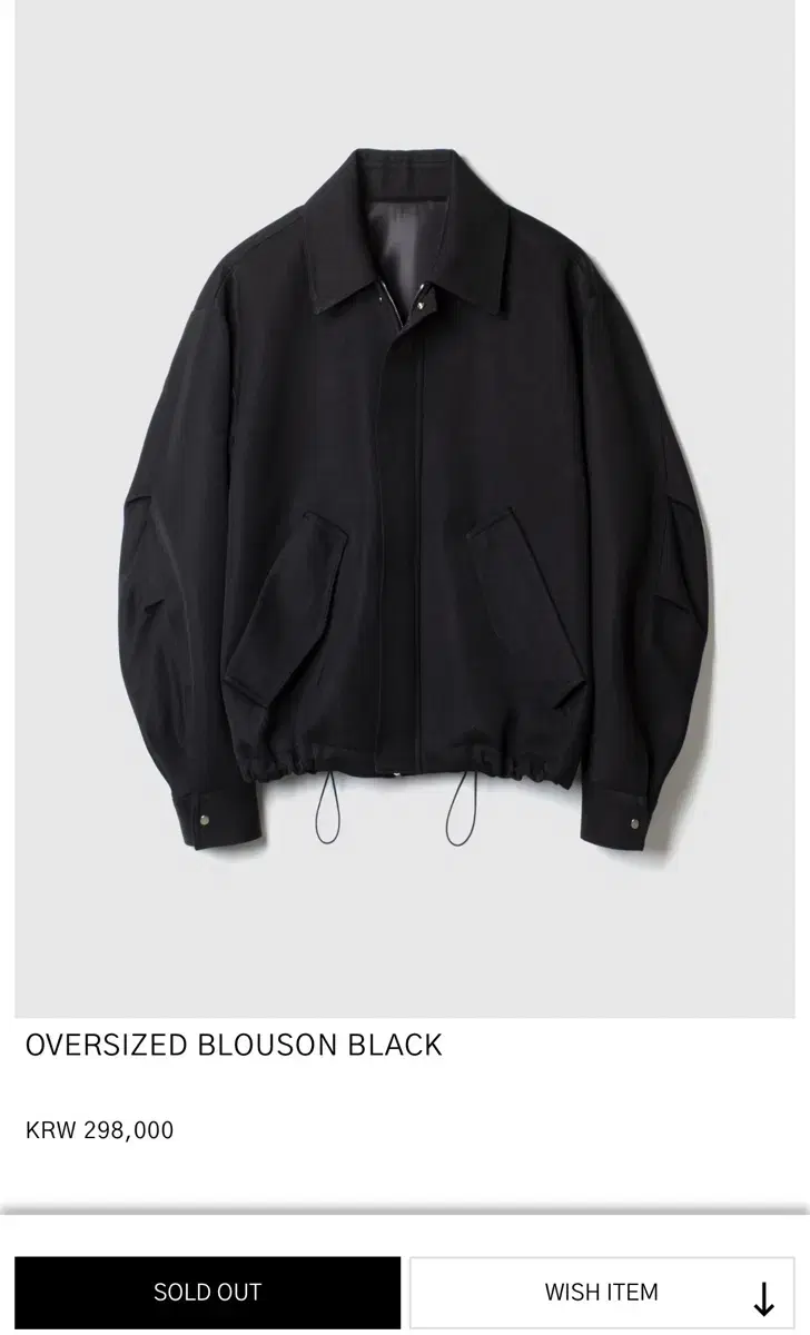 [44] 포커페이스 Oversized Blouson Black