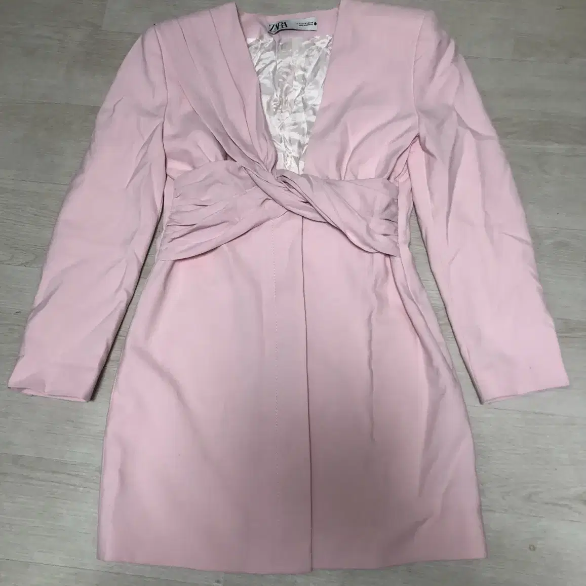 ZARA Pink Draped Twist Knot Jacket Blaze