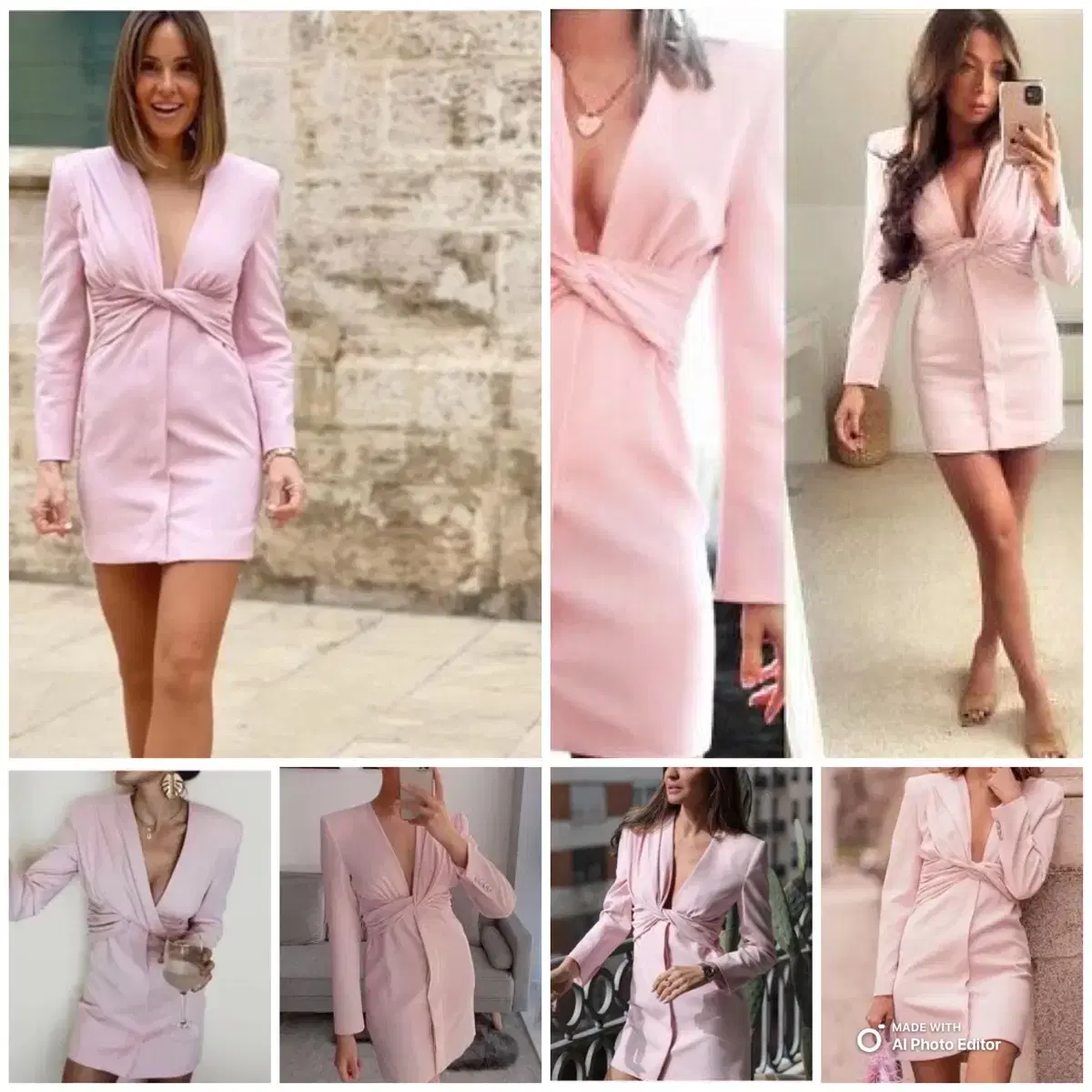 ZARA Pink Draped Twist Knot Jacket Blaze