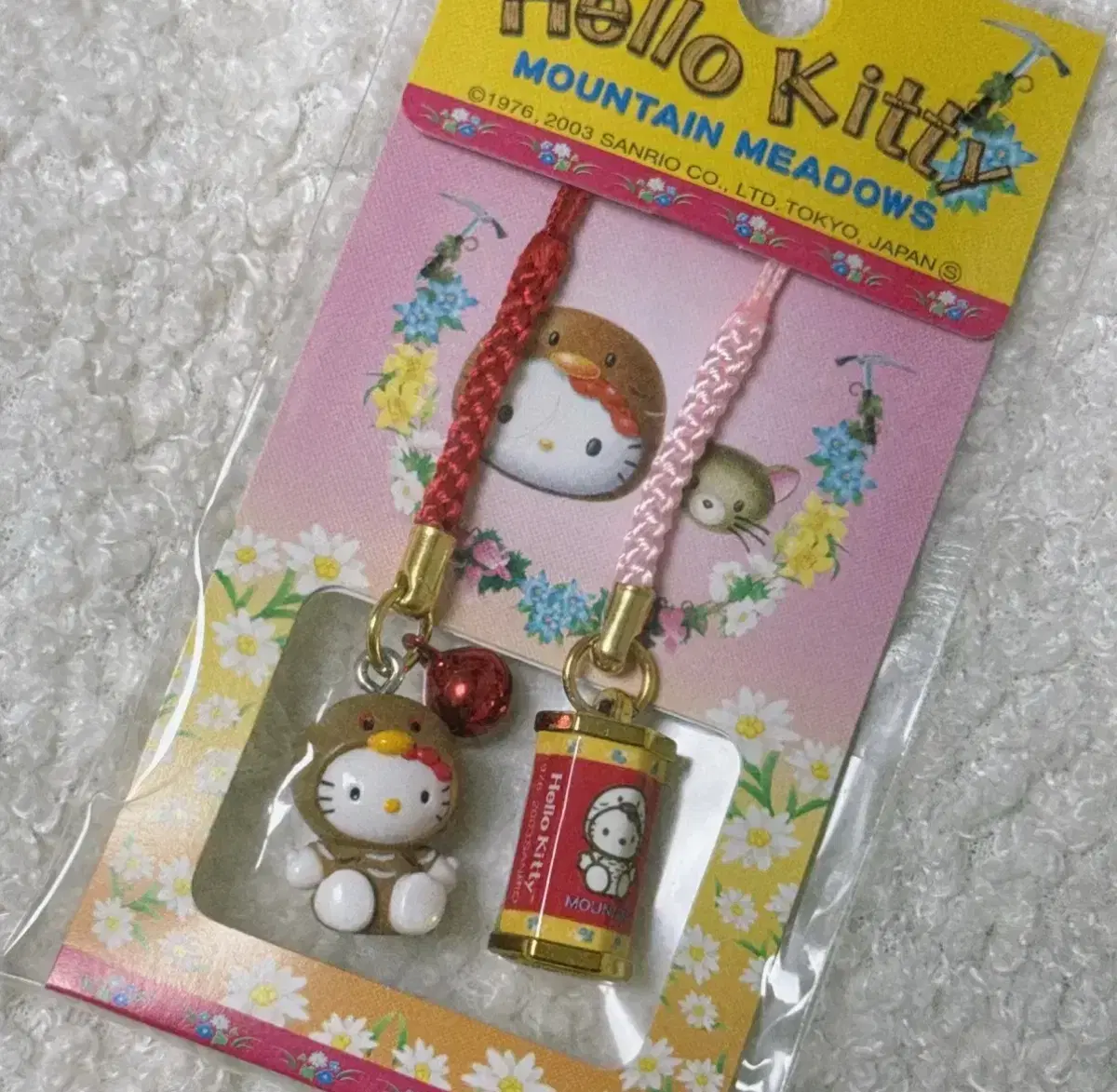 Japanese Classic Vintage San Rio Hello Kitty Bap Bird Kitty Strap keyring cham