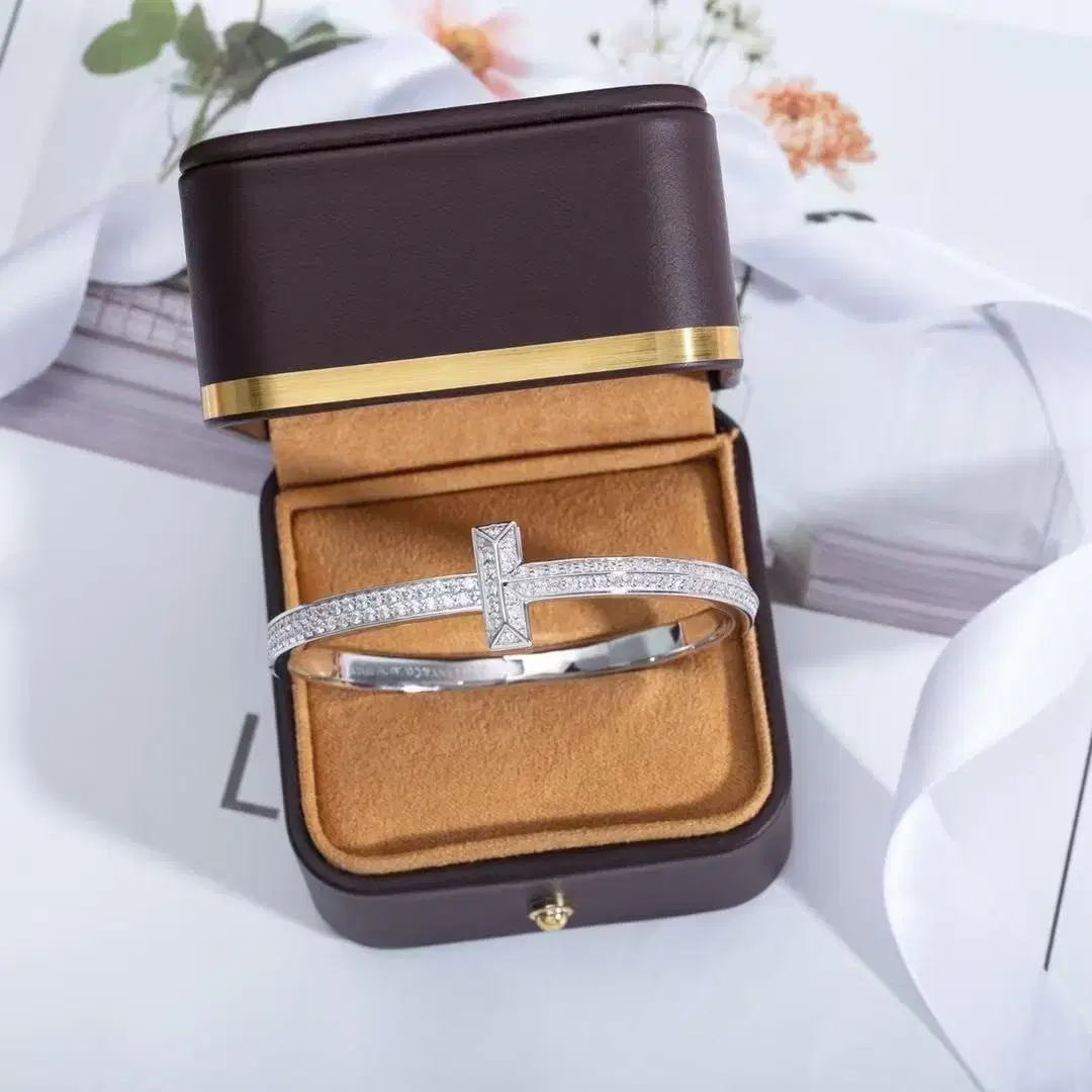 해외 구매Tiffany & Co.티파니앤코 더블 t 핏 팔찌15.9CM