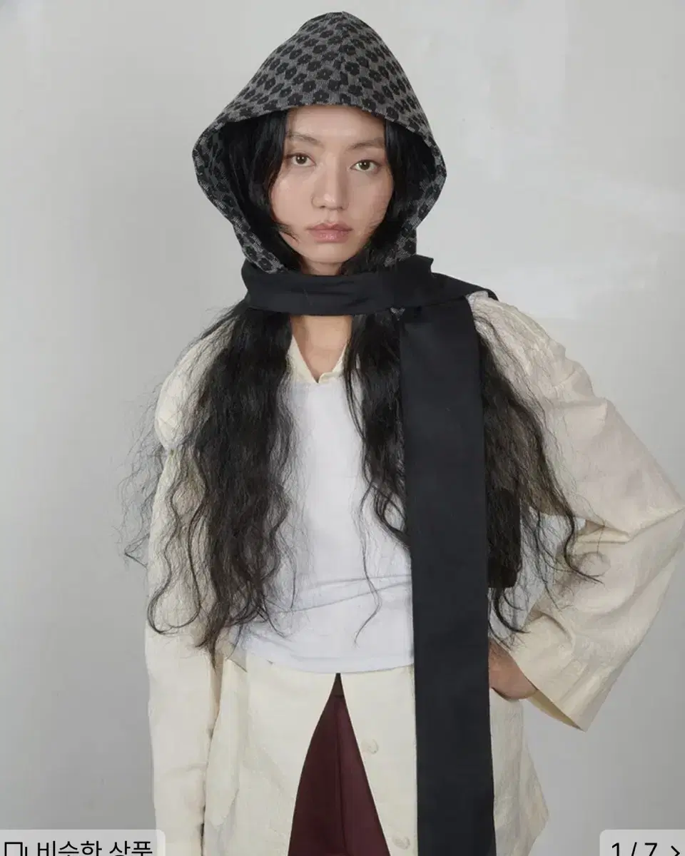 무음 muwm 후드 머플러 Hooded Muffler 목도리 모자