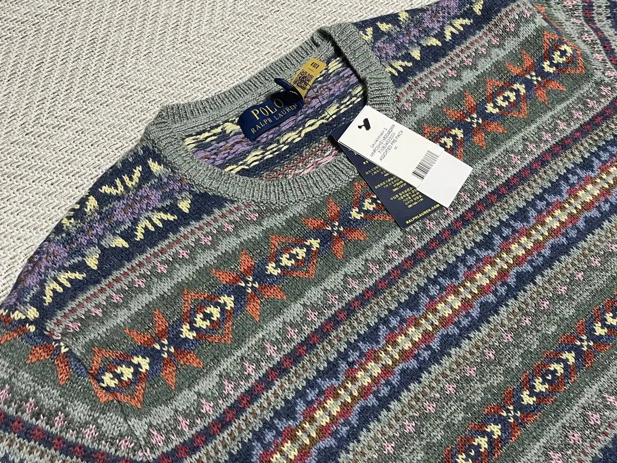 [New/Polo Ralph Lauren] Green Blend Fair Isle Clearance