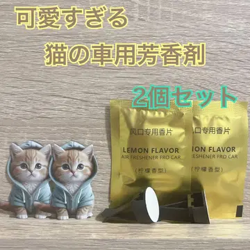 고양이 차량용 방향제 2 개 세트 아크릴 귀여운