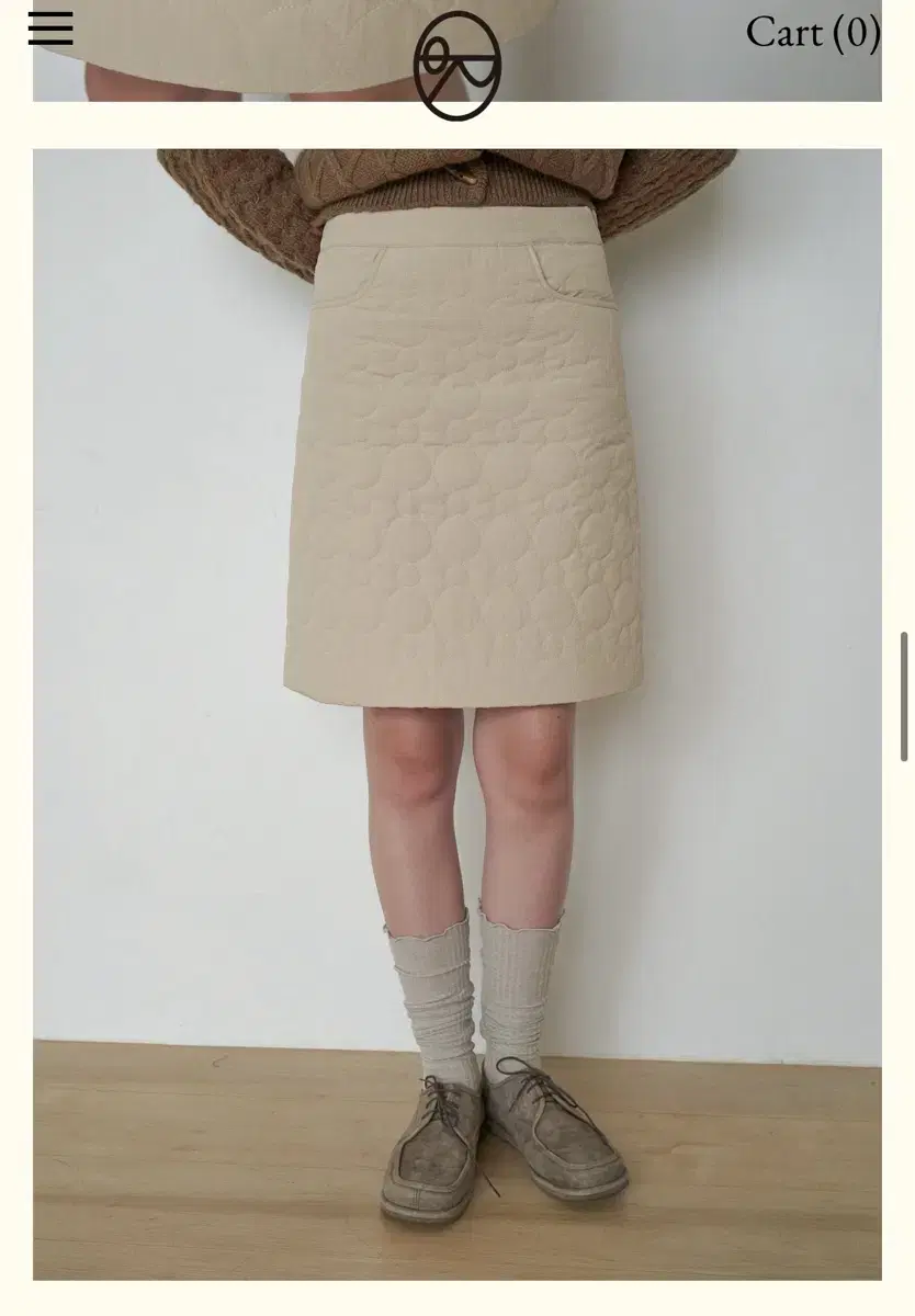 아우로 Ouro QUILTING SKIRT beige