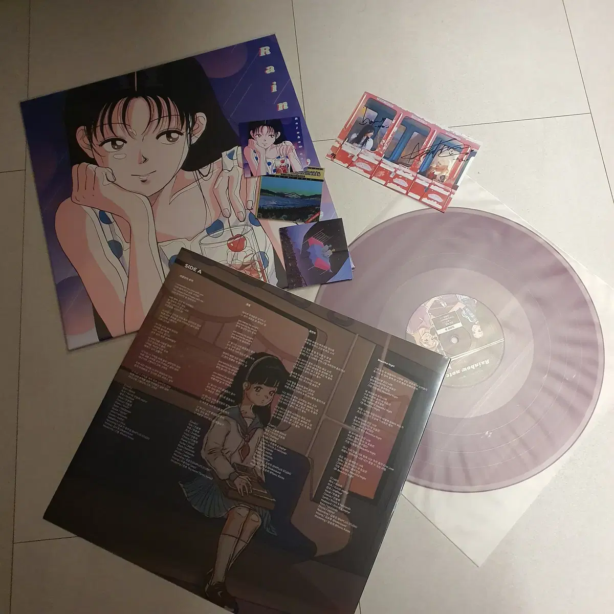 레인보우노트 LP [ 맴버 싸인 포토카드 퍼플 Vinyl ]