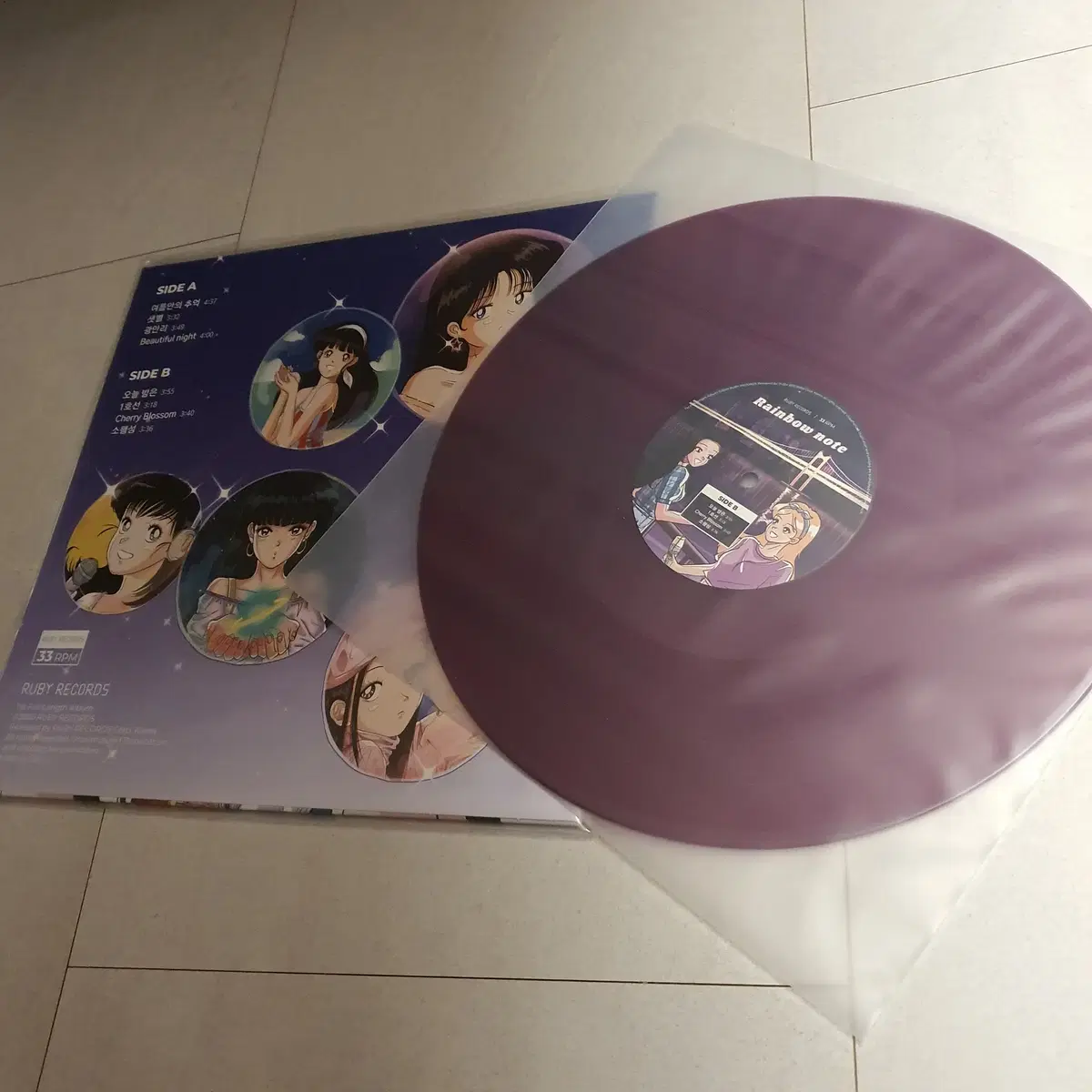 레인보우노트 LP [ 맴버 싸인 포토카드 퍼플 Vinyl ]