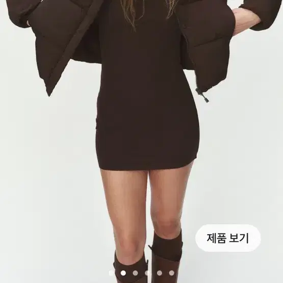 H&M 후드 숏패딩 (블랙)