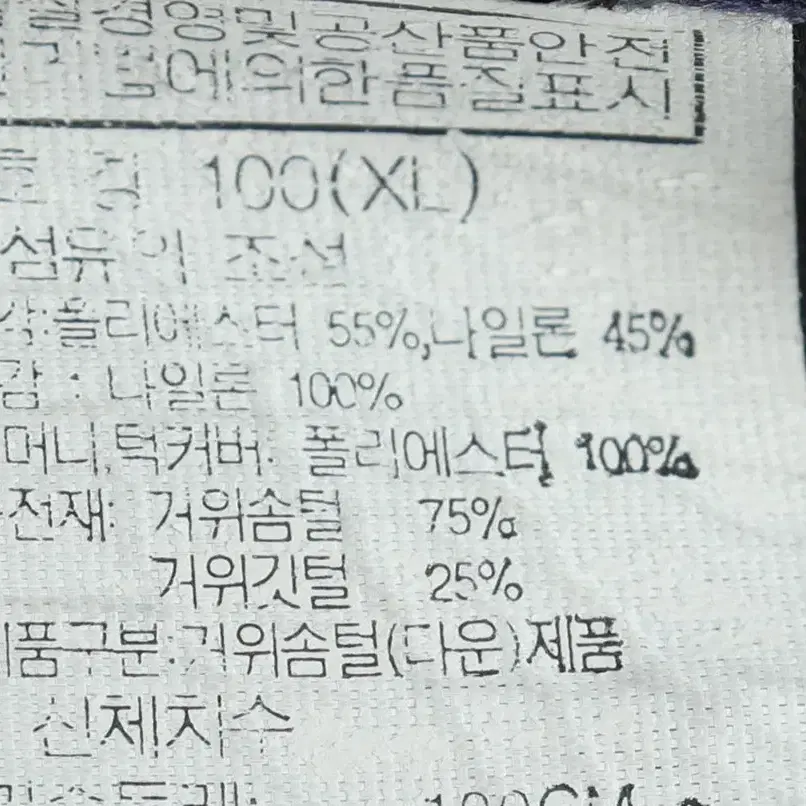 (XL) 노스페이스 롱패딩 점퍼자켓 네이비 구스다운 올드스쿨-10A0C