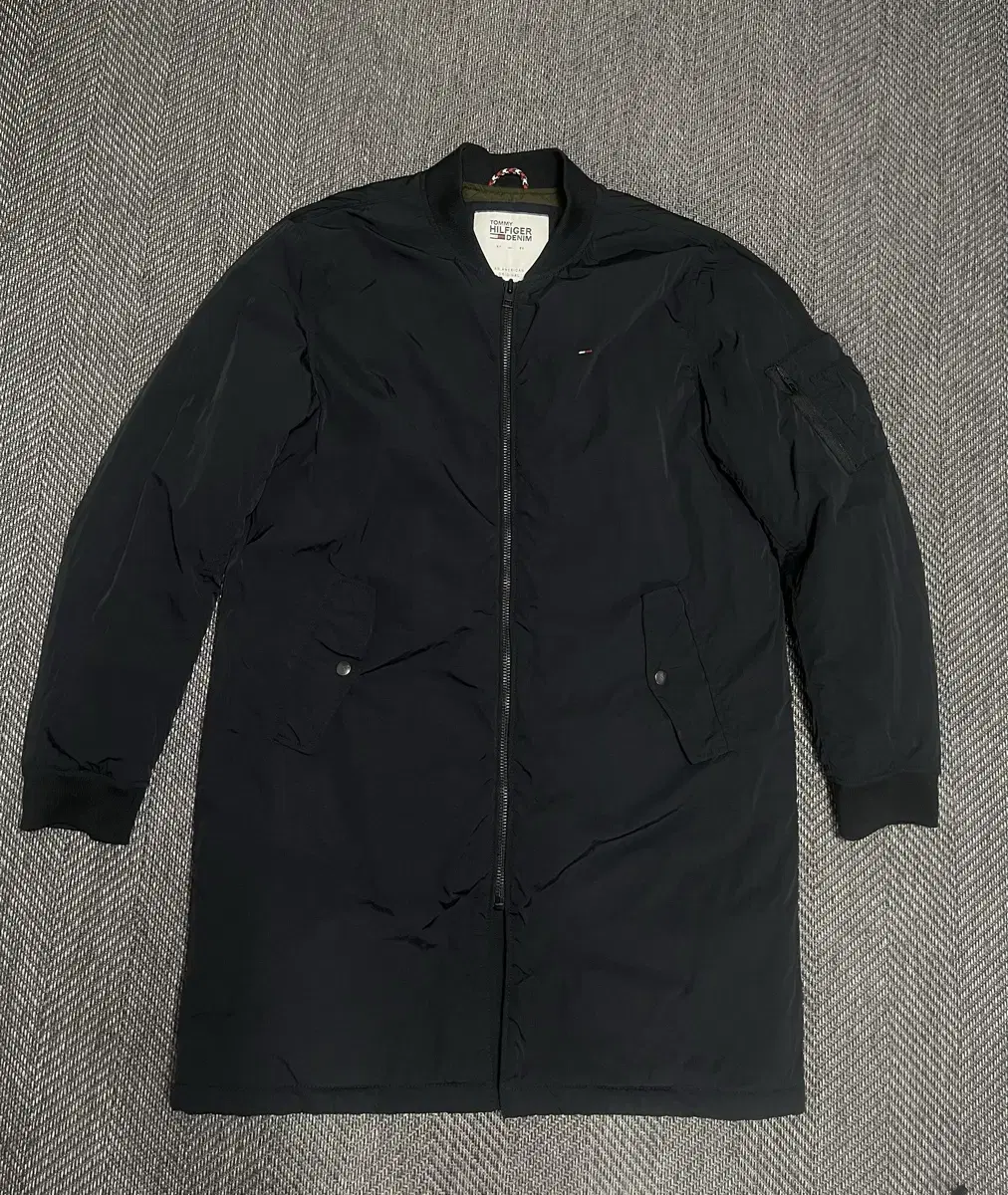 XL] TOMMY HILFIGER Long Bomber Aviator Jacket