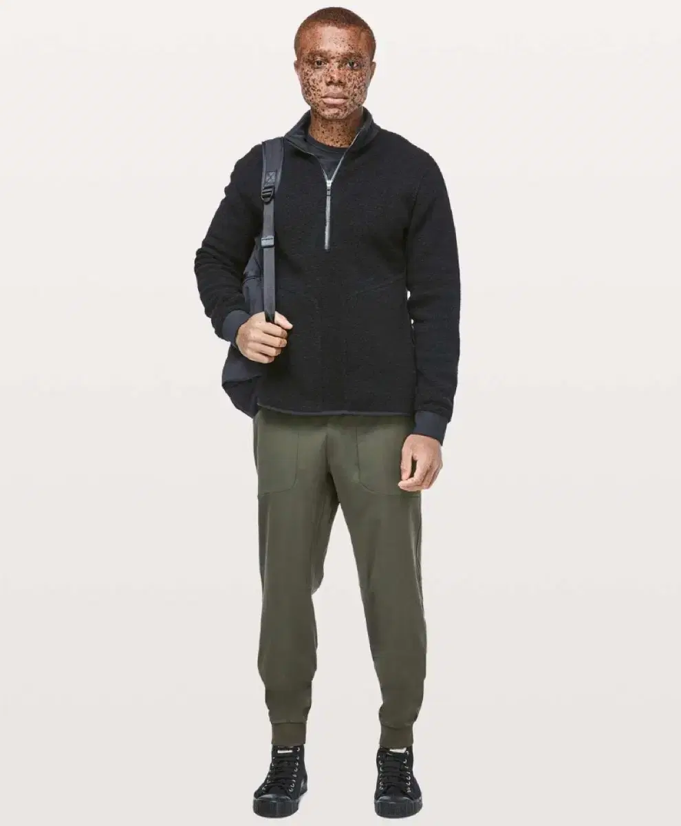 [L] Lululemon Tundra Trek 1/2 Vahn Zip Up Fleece Black(105,CleanO)