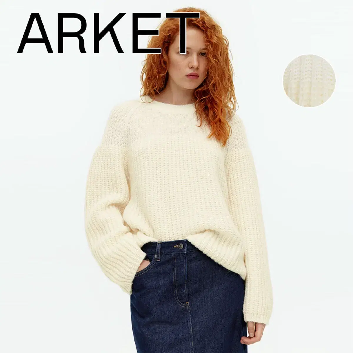 Arket 아르켓 알파카 울 블렌드 스웨터 니트 xs