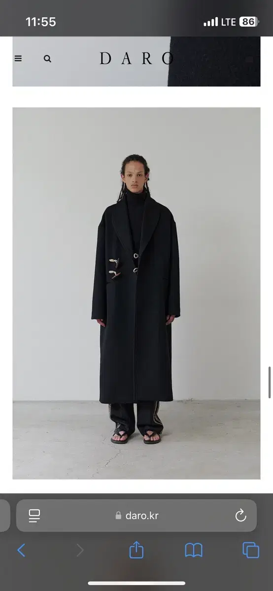 daro 코트 (YORUK highneck toggle Coat)