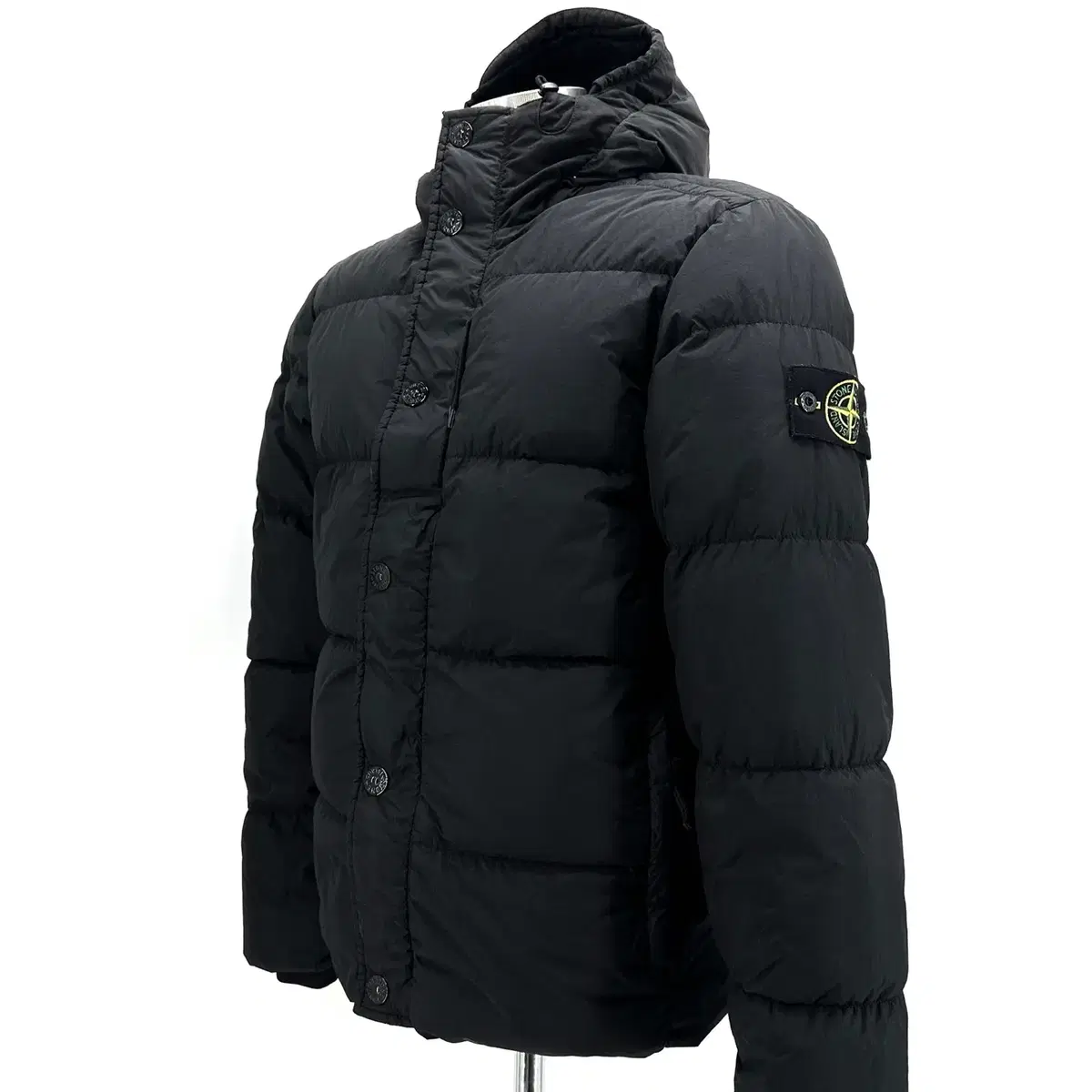 Stone Island Crinklapse Hooded Short Puffer [Black M]