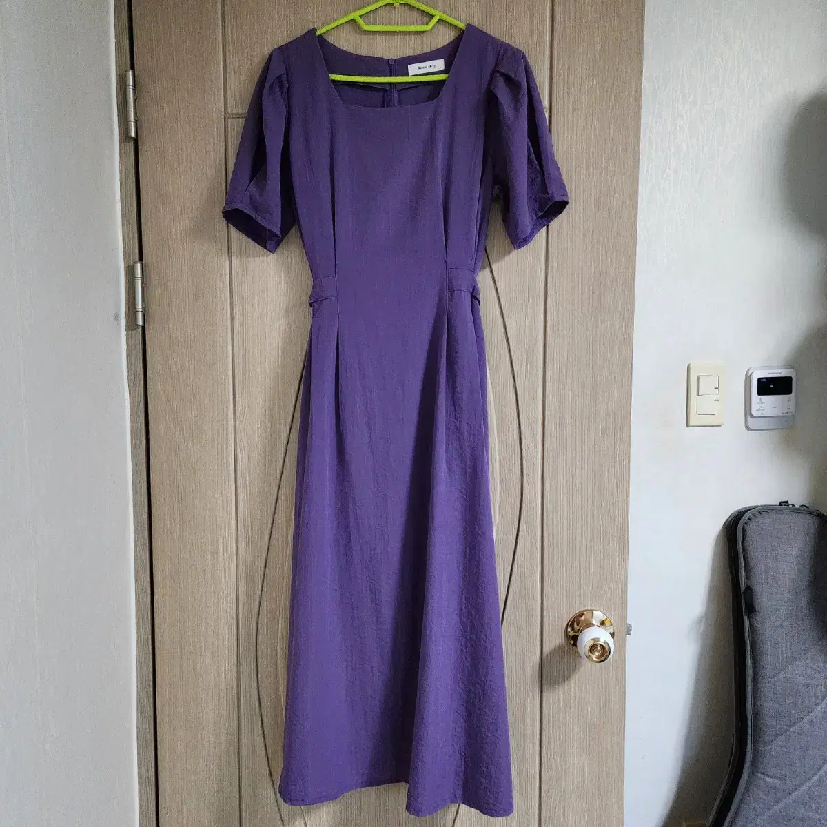 (new level) purple waistband long ONEPIECE