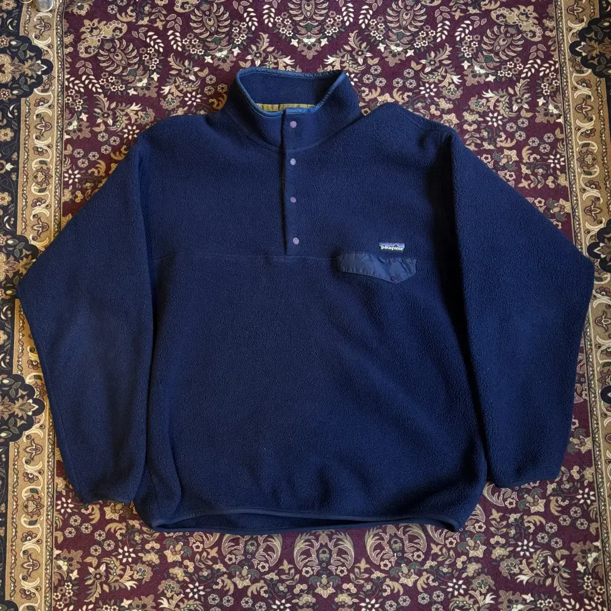 90s Patagonia Sinchilla SnapTee Fleece Hooded Jacket XL