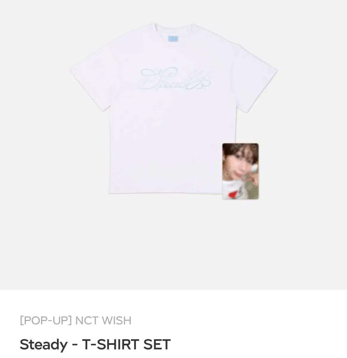 Nct wish wish steady pop up md t-shirt wts buncheol (in-kind)