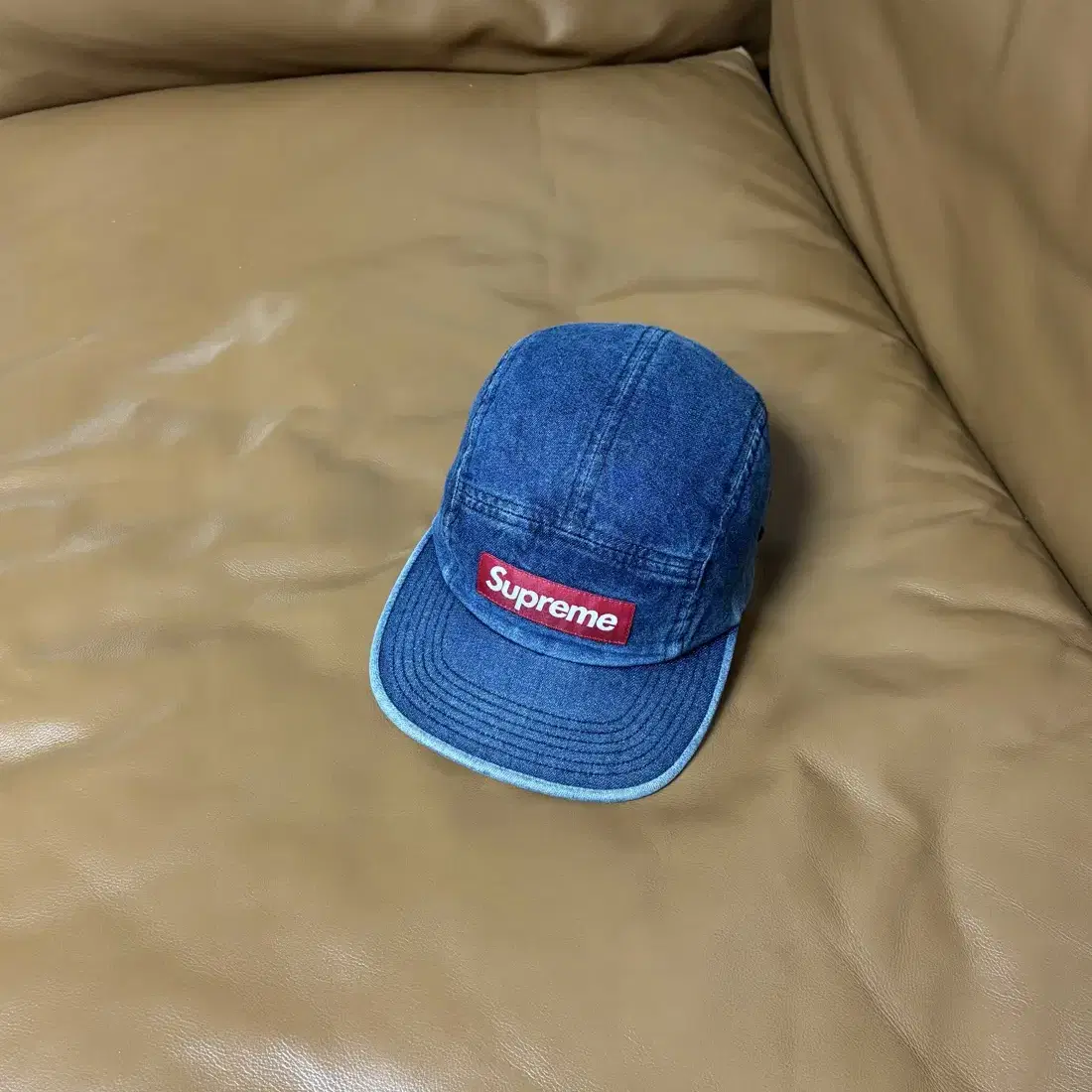 Supreme 슈프림 데님 캠프캡 모자 (Washed Denim)