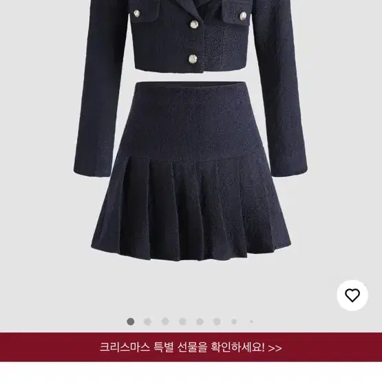 트위드 투피스 LADY BLUE CROP JACKET&SKIRT SET