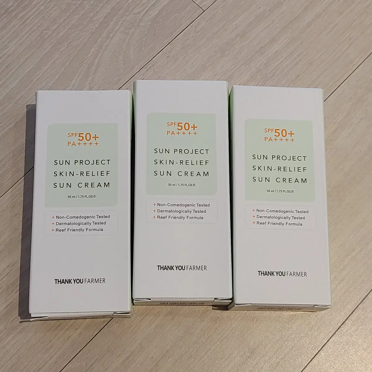 땡큐파머 선 프로젝트 스킨 릴리프 선크림 50ml (SPF50+) 3개