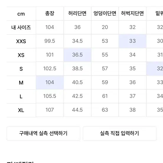 급처 데님 팬츠