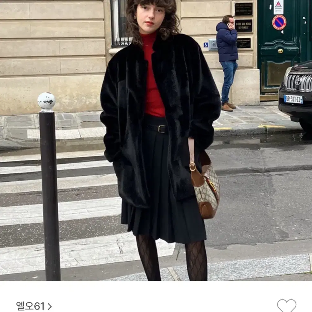 Lo61 Kate Fur Coat black 퍼자켛