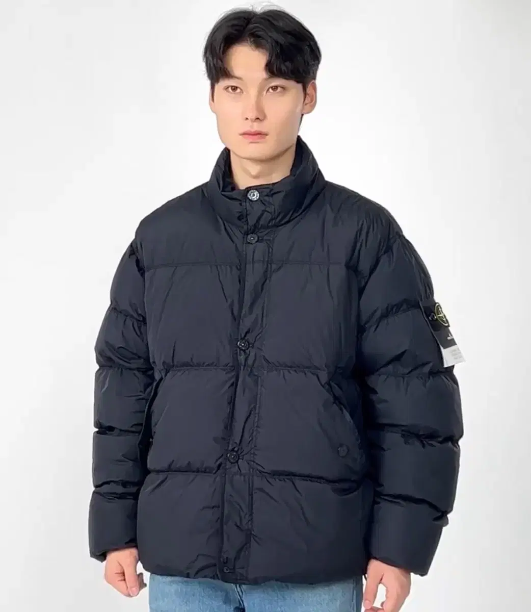 [S]Stone Island 24FW Crinkle Wrap Recycled Nylon Padded Navy