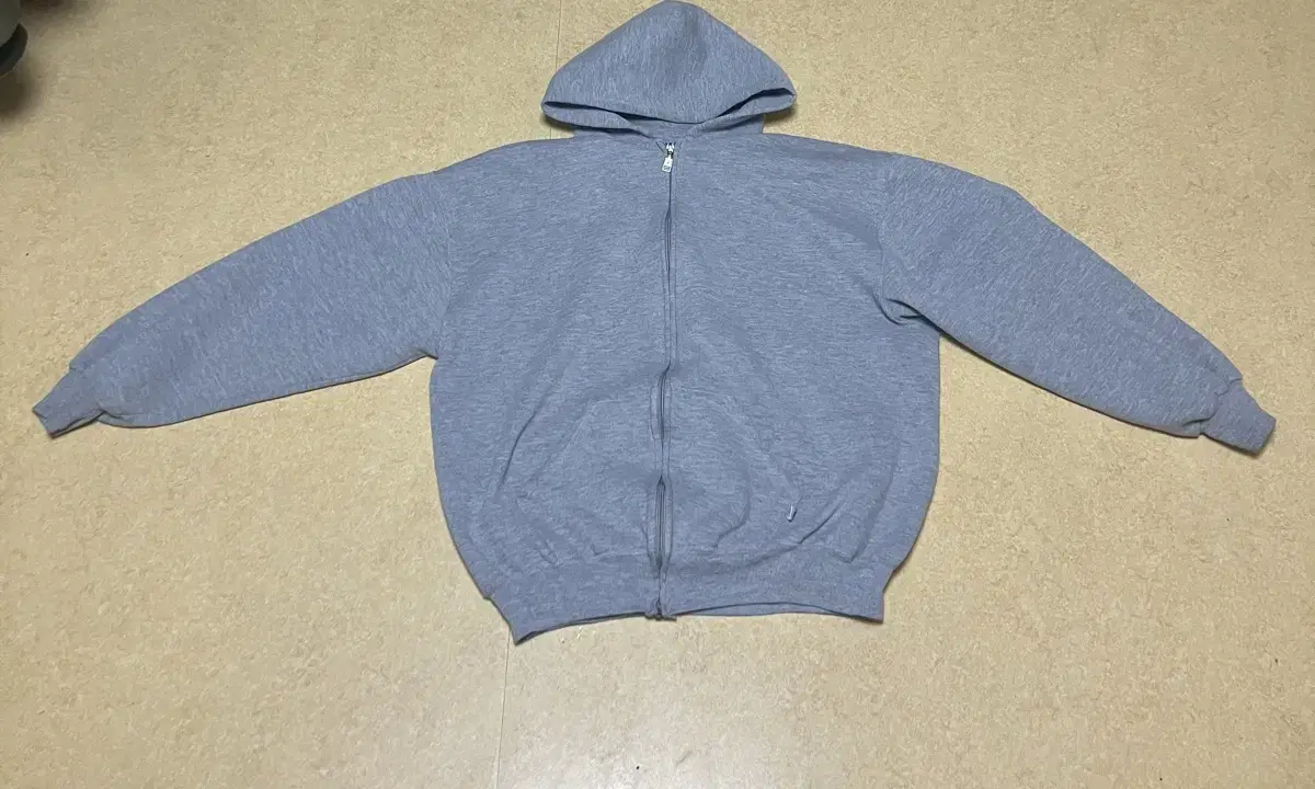 90s) RUSSELL RUSSELL Hooded zip-up gray USA