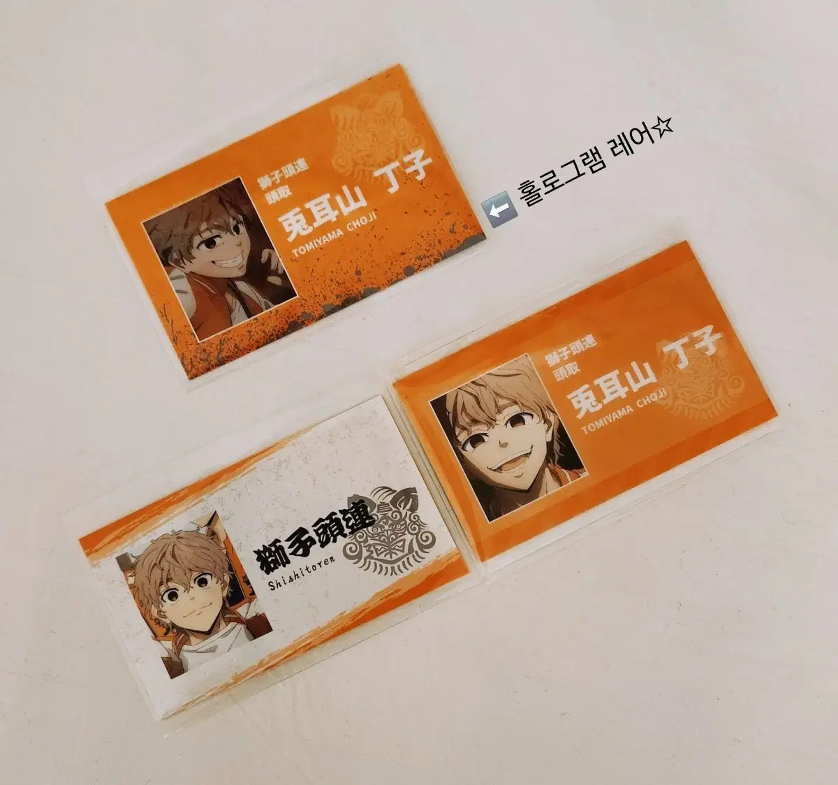 [3 sheets in bulk] Windbreaker Chouji Student ID Business Card kard wts (Rare included)