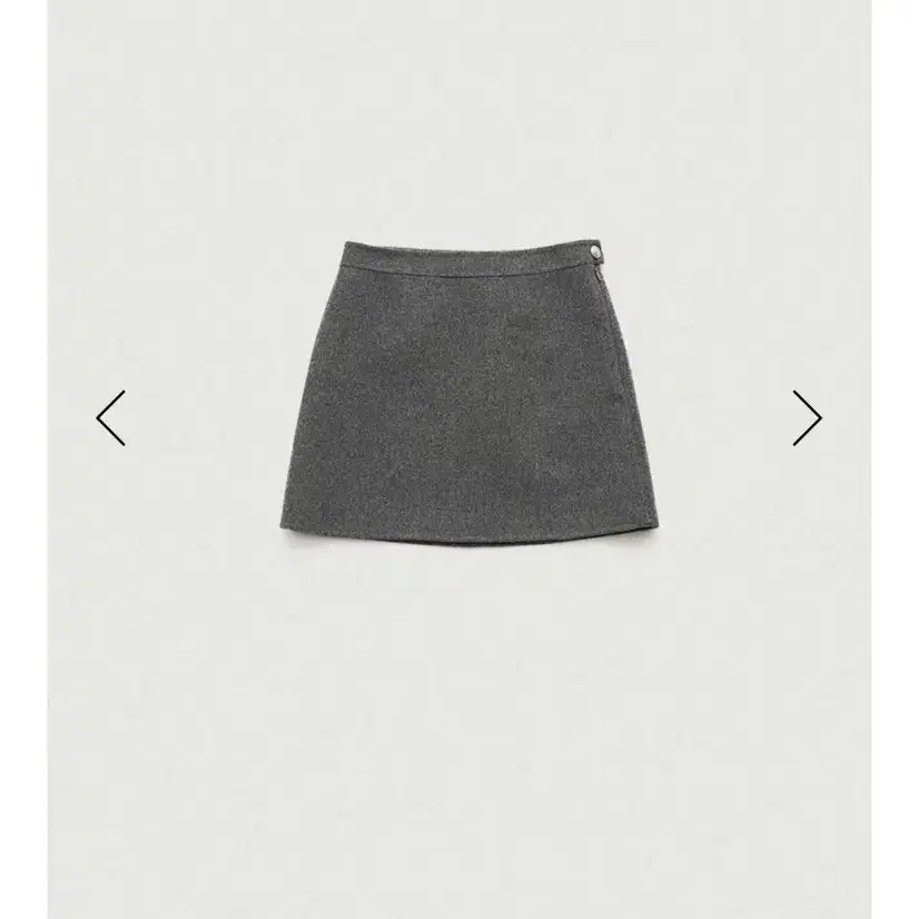 더바넷 Grey Double-Face Wool Mini Skirt 스몰