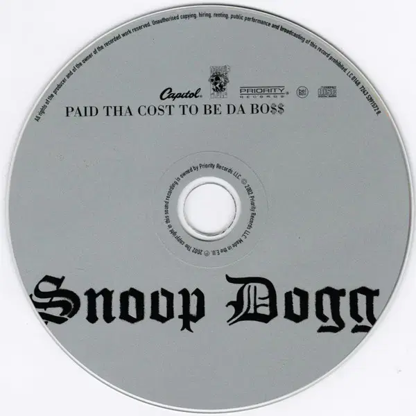 Snoop Dogg - Paid Tha Cost(CD)유럽반2002민트급