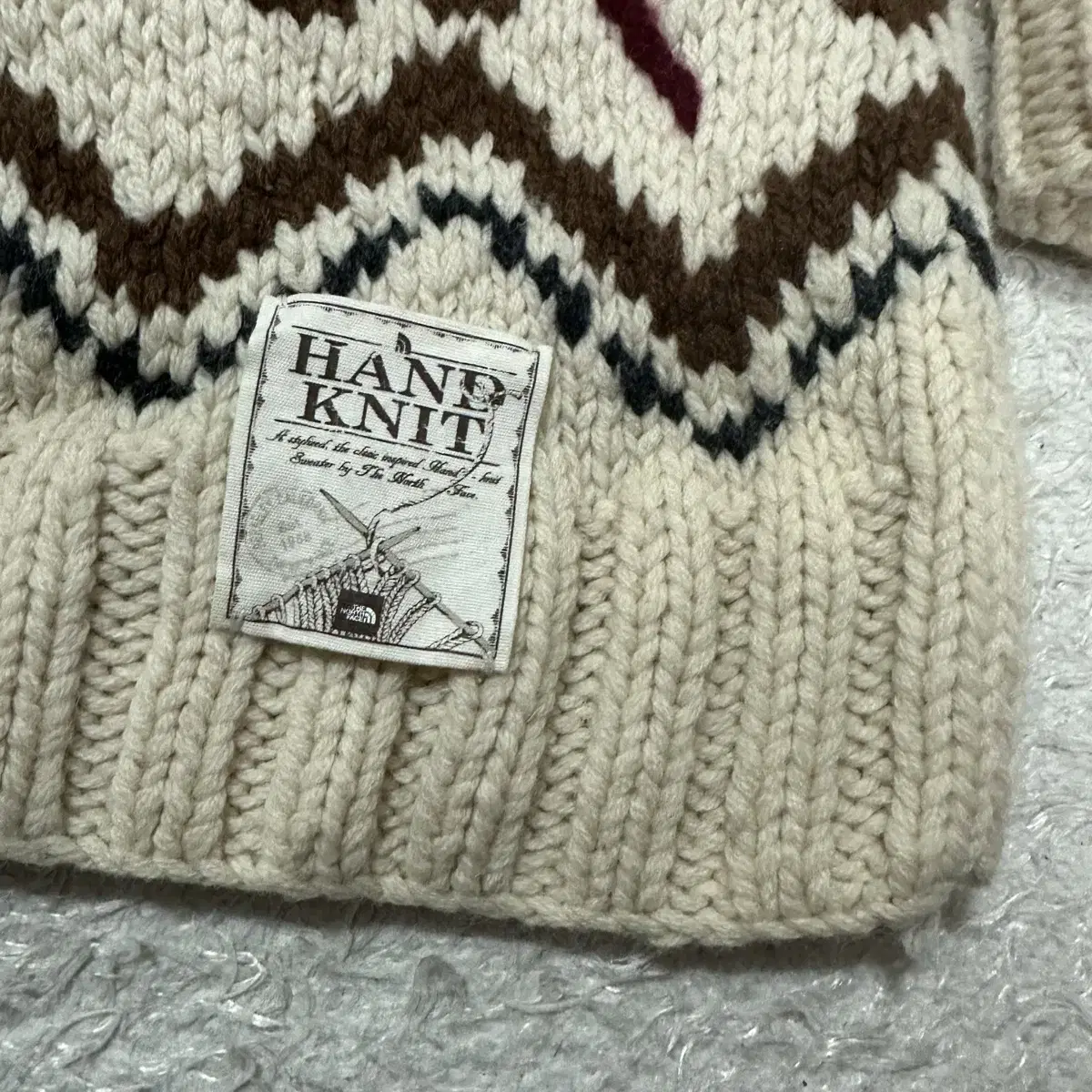 노스페이스 코위찬 hand knit 가디건 m 95