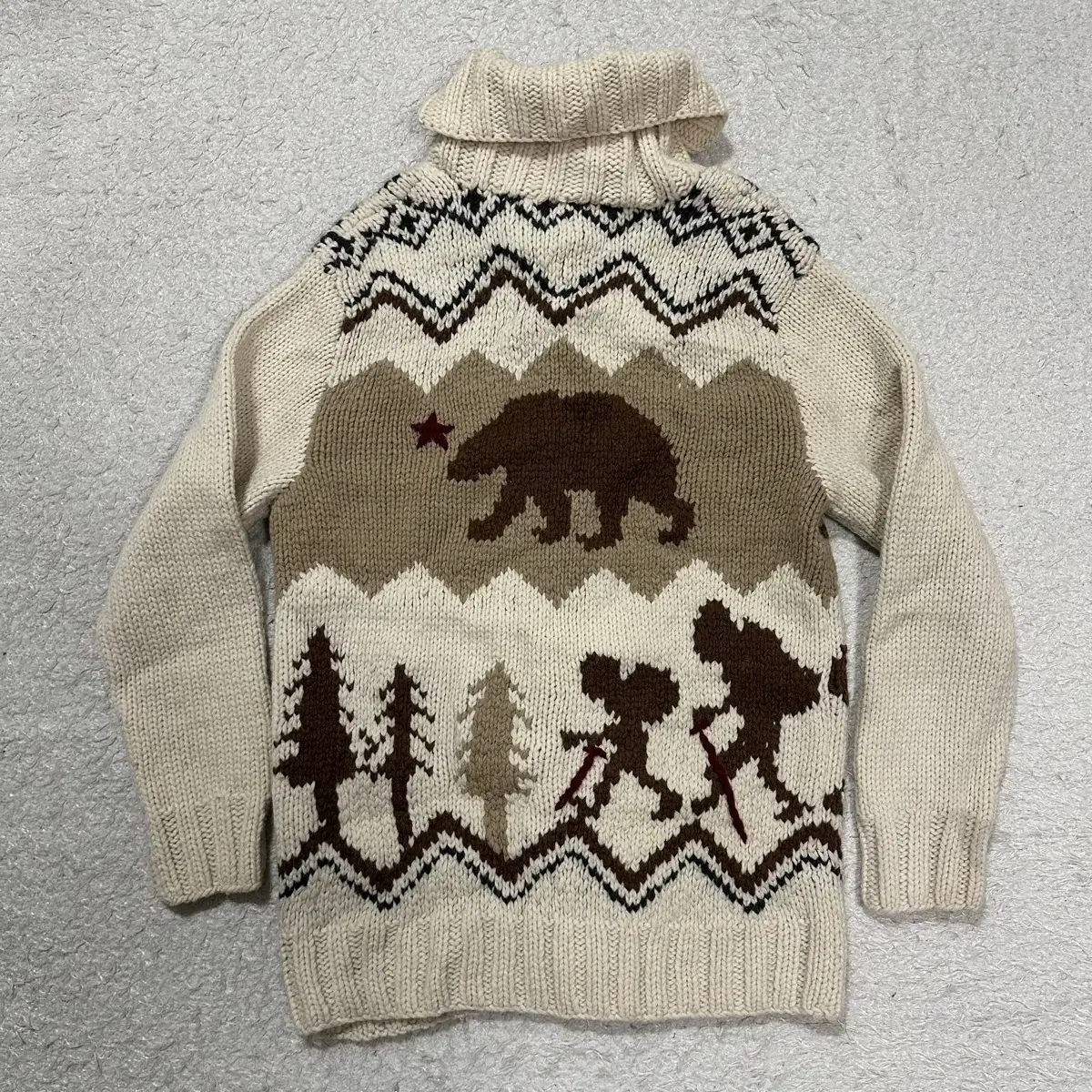 노스페이스 코위찬 hand knit 가디건 m 95