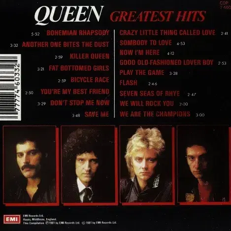 Queen - Greatest Hits (CD) 영국반 1991 EX+