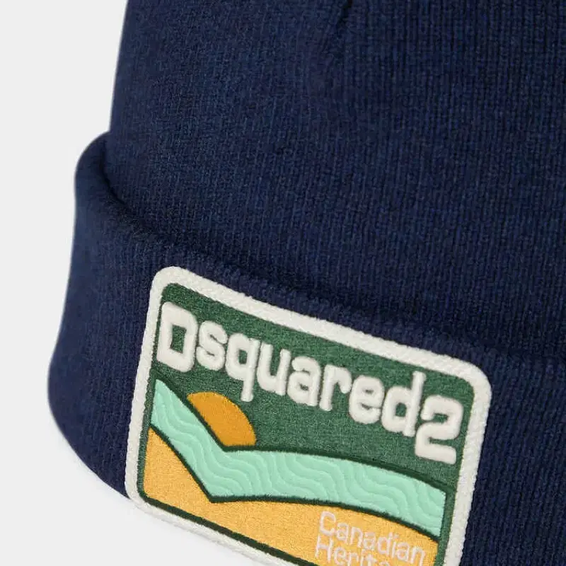 DSQUARED2 디스퀘어드2 공용 네이비 캐네디언 헤리티지 비니